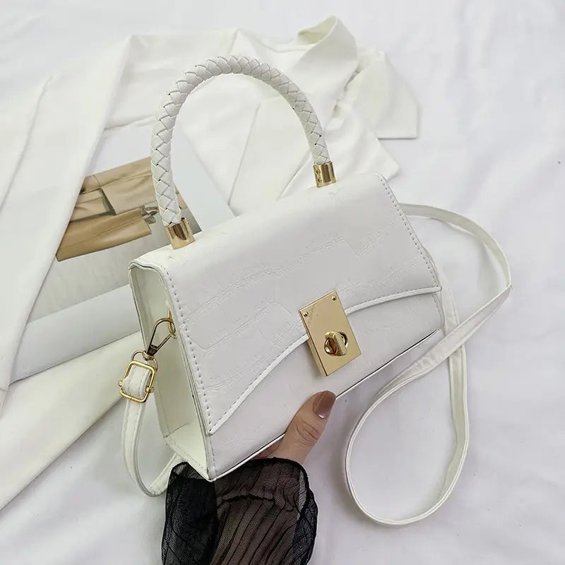 Retro Textured Shoulder Bag